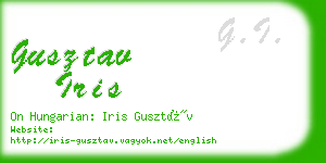 gusztav iris business card